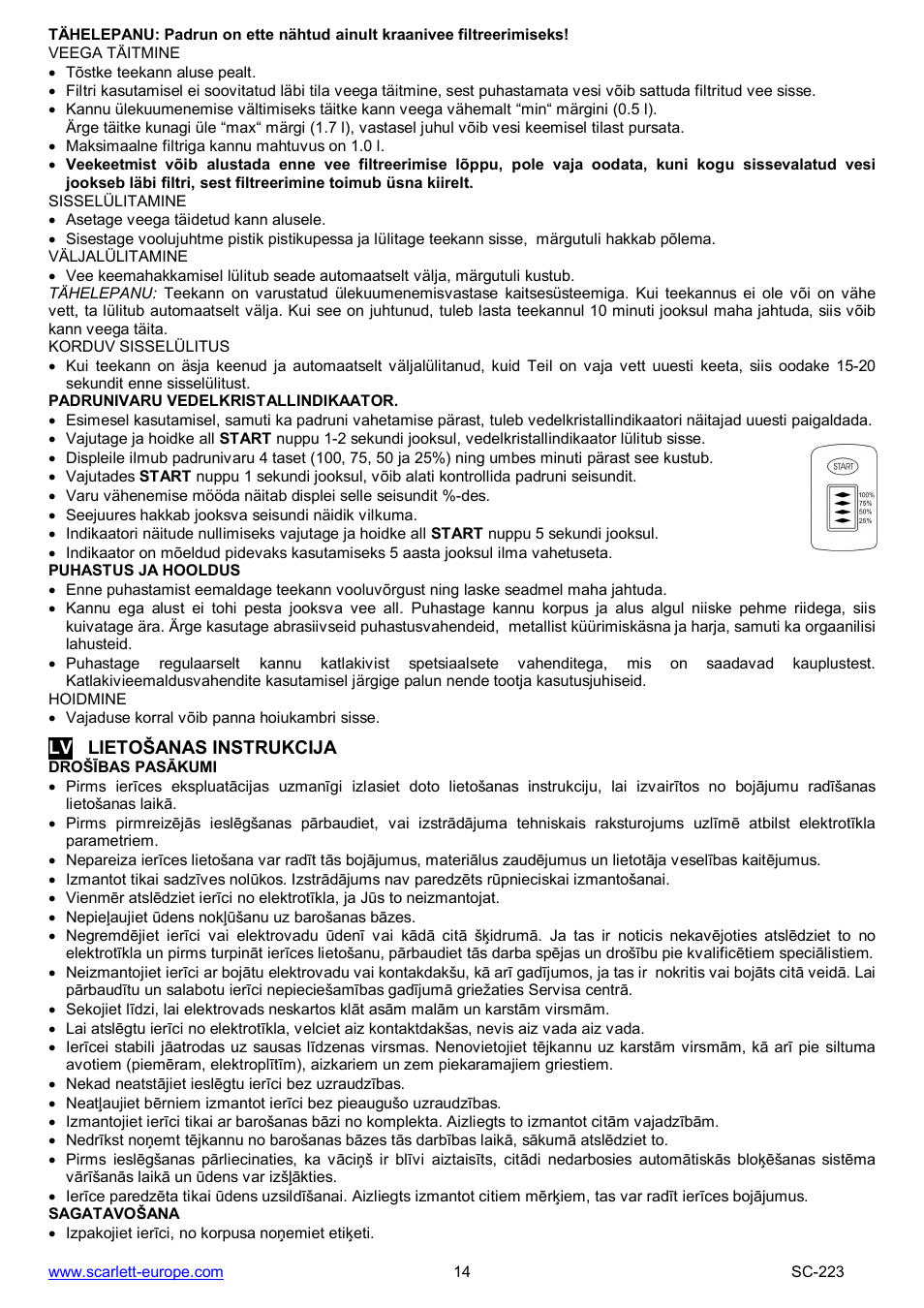 Scarlett SC-223 User Manual | Page 14 / 21