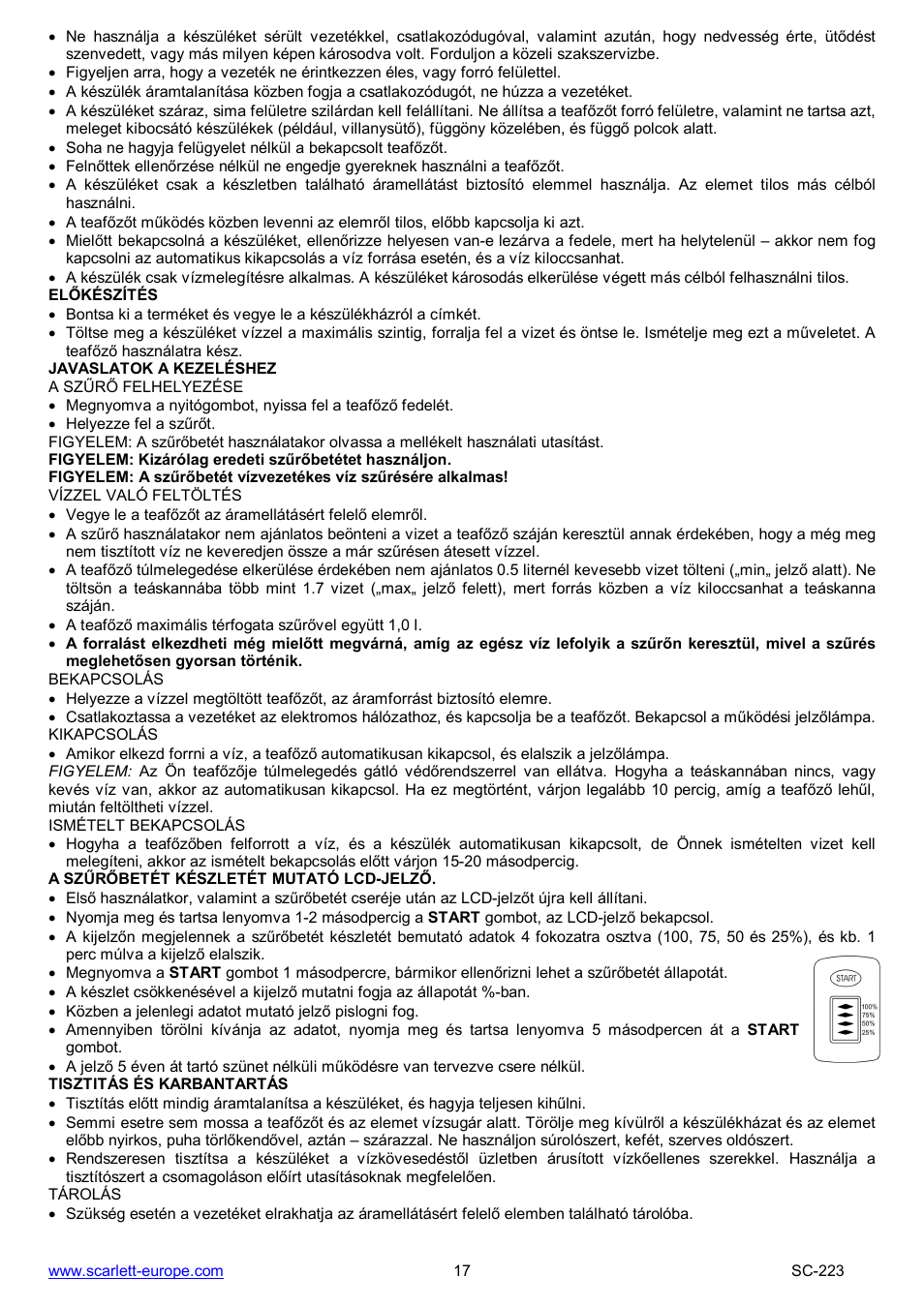 Scarlett SC-223 User Manual | Page 17 / 21