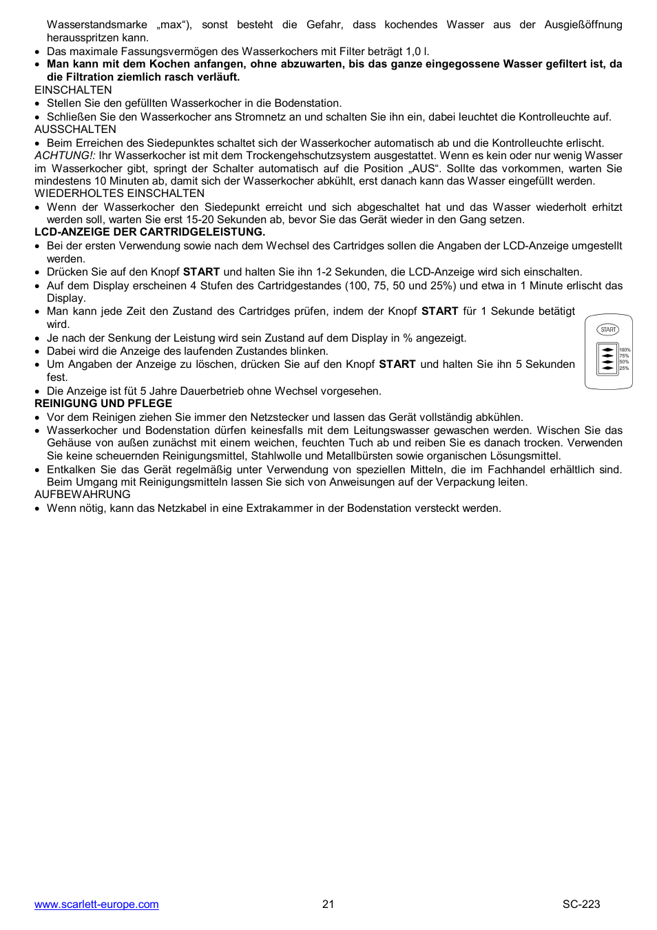 Scarlett SC-223 User Manual | Page 21 / 21