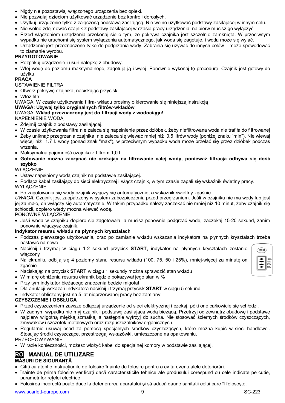 Scarlett SC-223 User Manual | Page 9 / 21