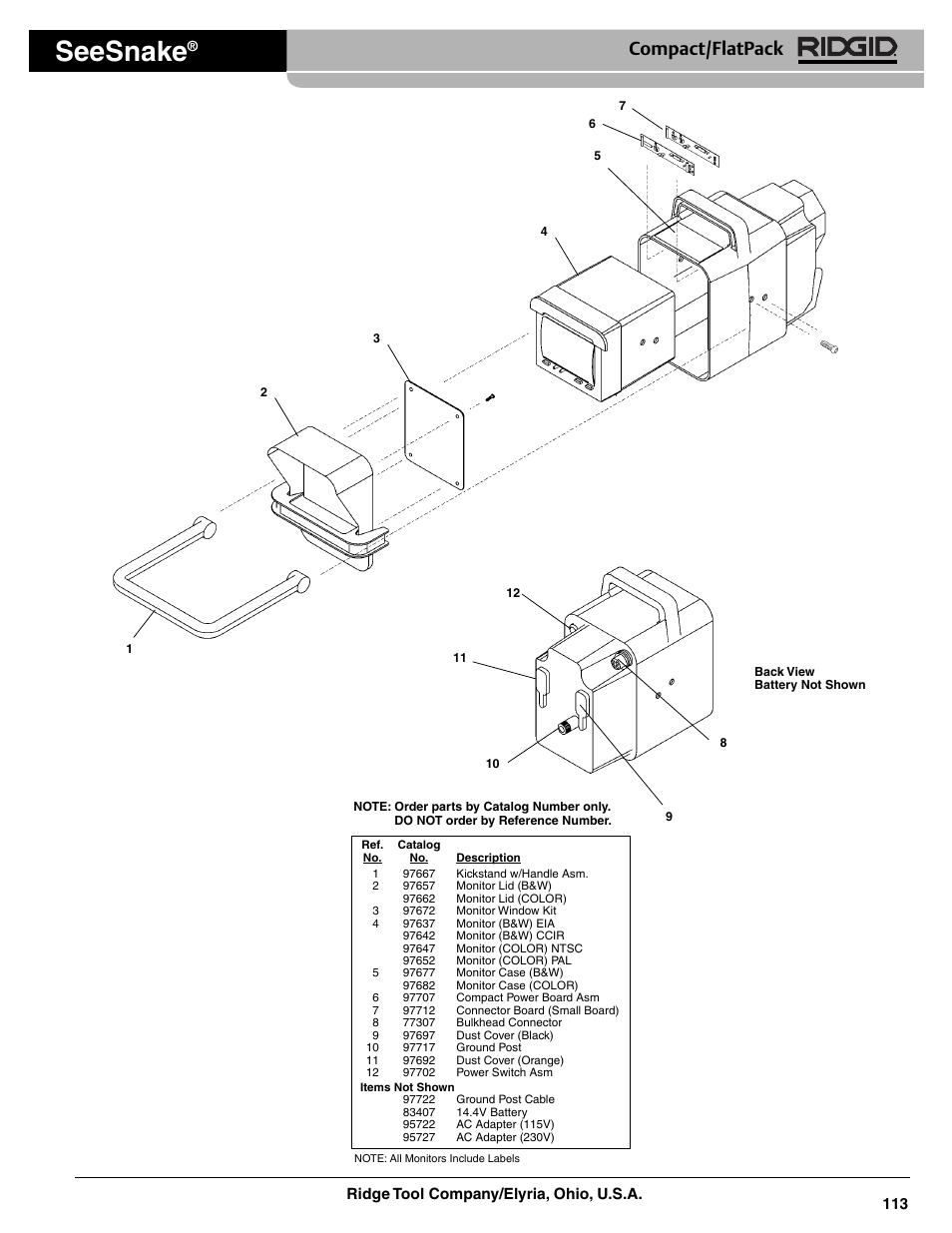 Seesnake, Compact/flatpack | RIDGID SeeSnake Compact User Manual | Page 7 / 8