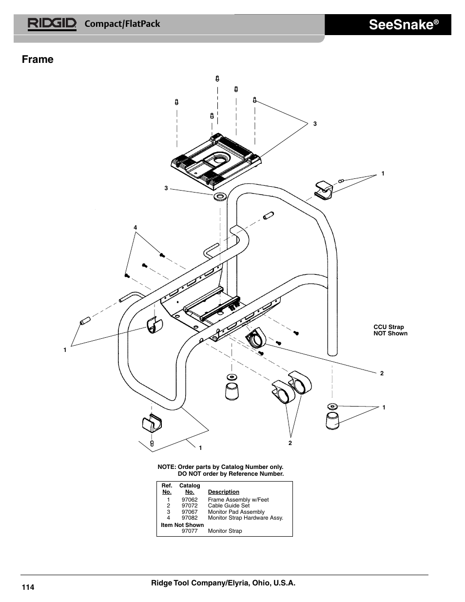 Seesnake, Frame, Compact/flatpack | RIDGID SeeSnake Compact User Manual | Page 8 / 8