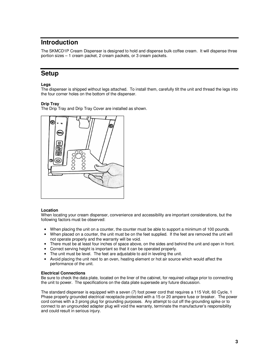 Introduction, Setup | Silver King SKMCD1P/C1 User Manual | Page 3 / 10