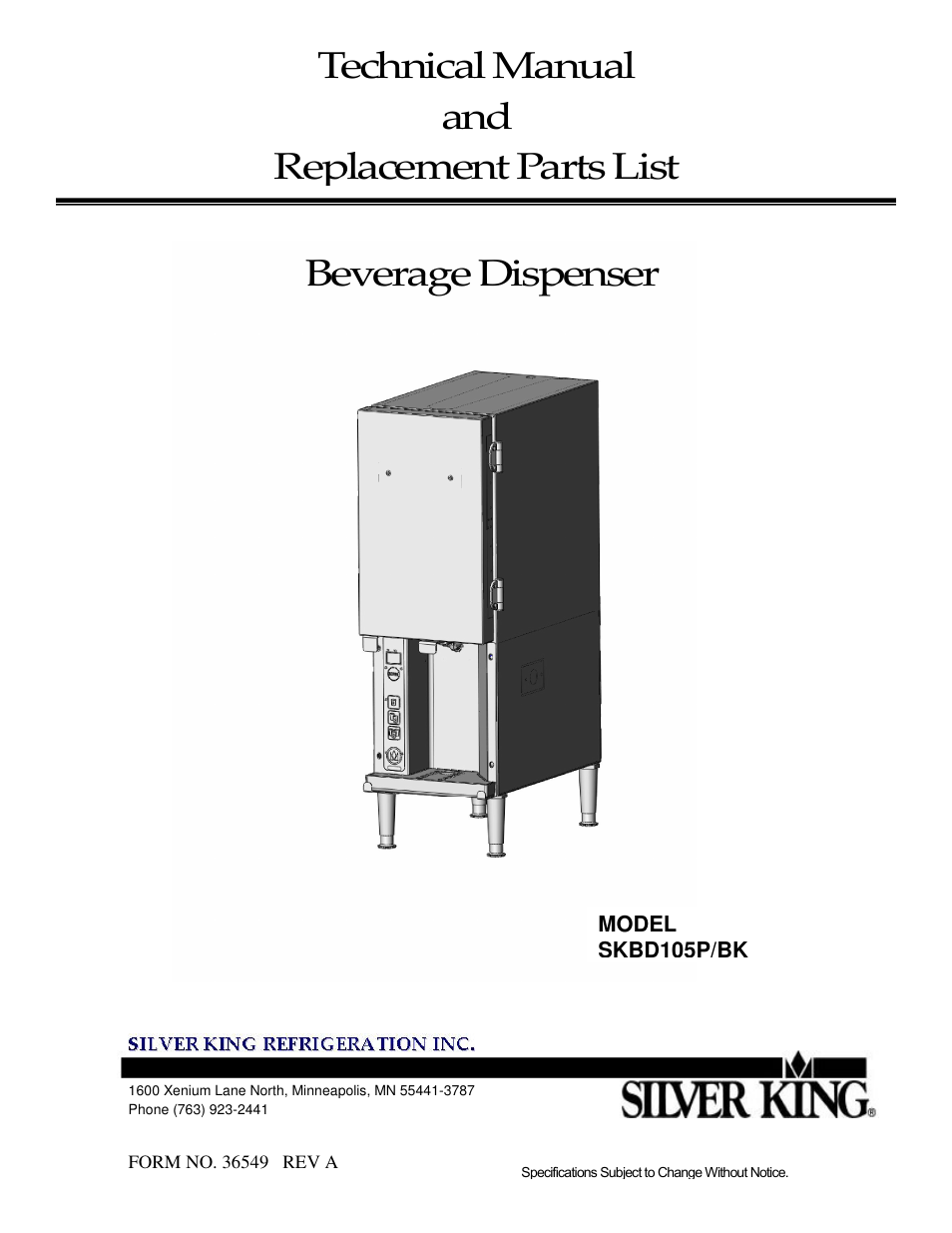 Silver King SKBD105P/BK User Manual | 11 pages