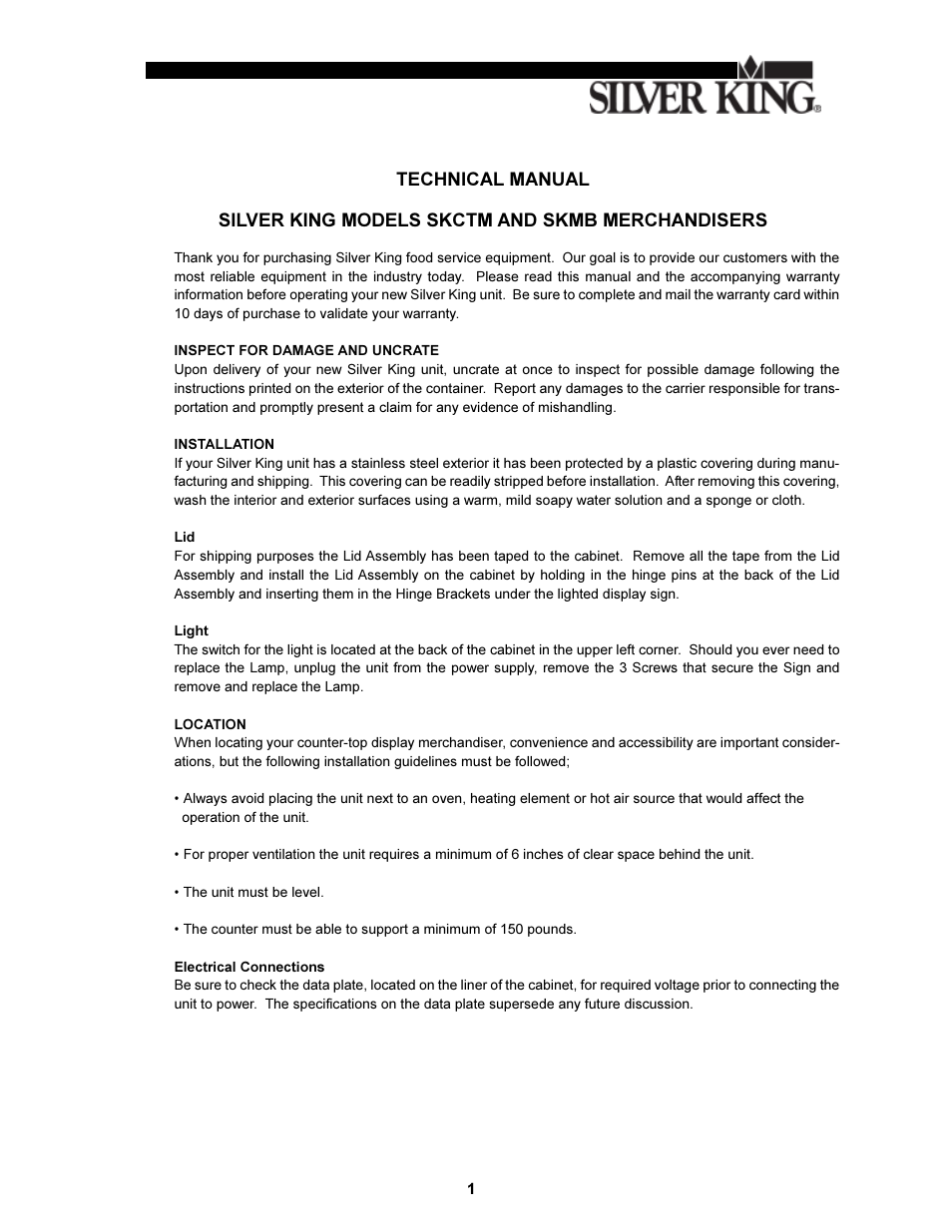 Silver King SKMB User Manual | Page 2 / 12