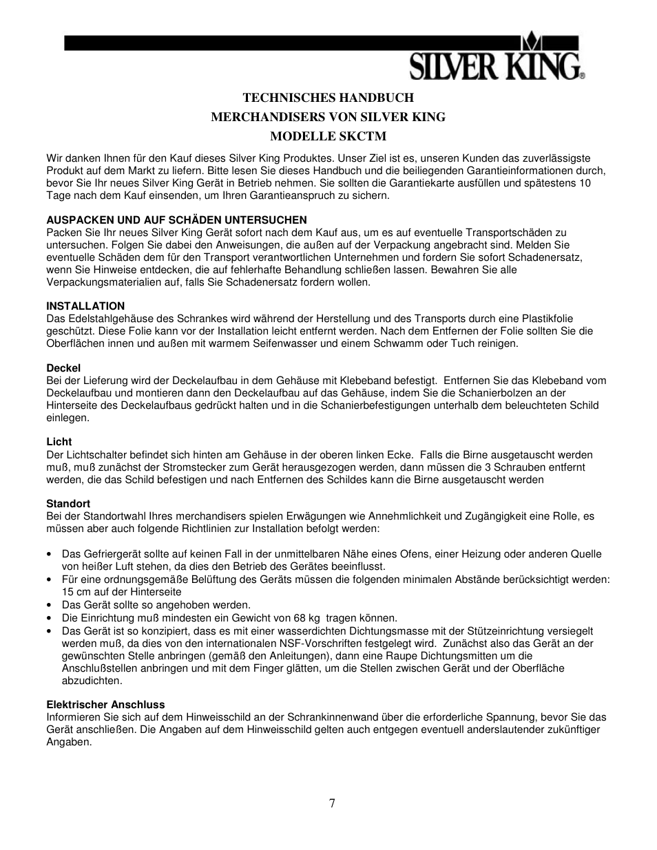 Silver King SKCTM User Manual | Page 8 / 12
