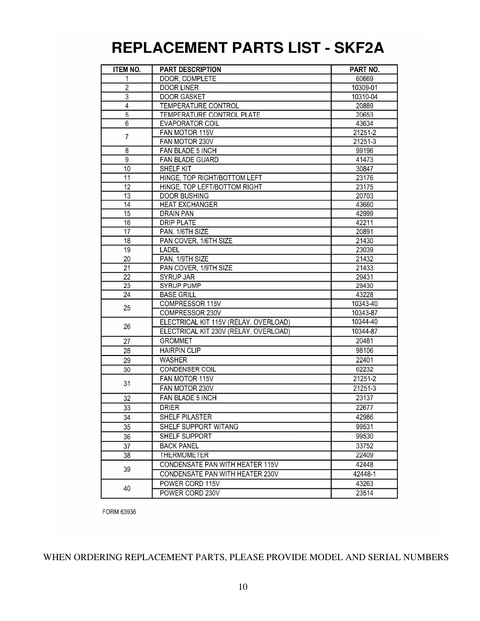 Silver King SKF2A User Manual | Page 11 / 12