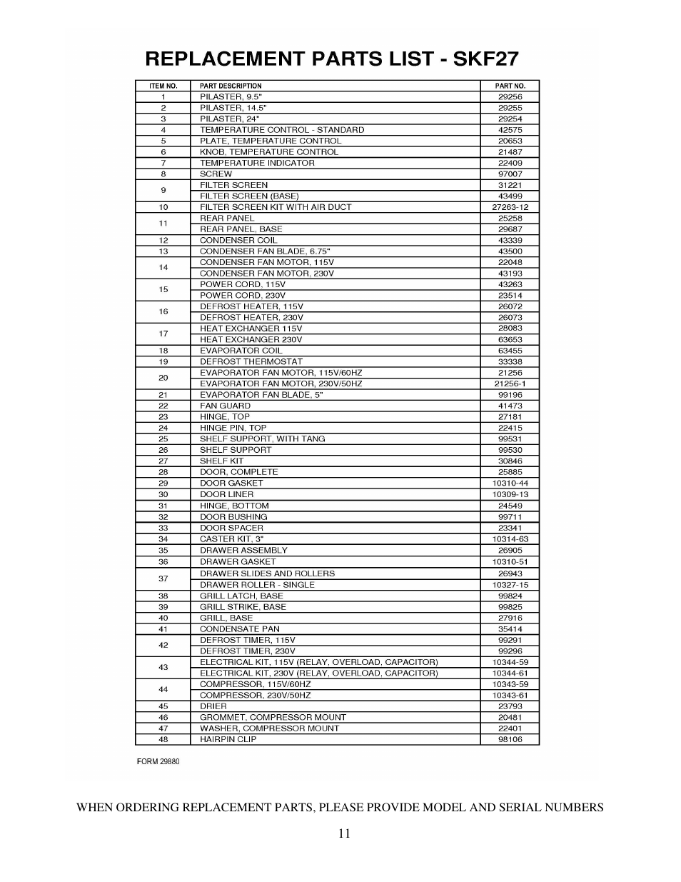 Silver King SKF27 User Manual | Page 12 / 13