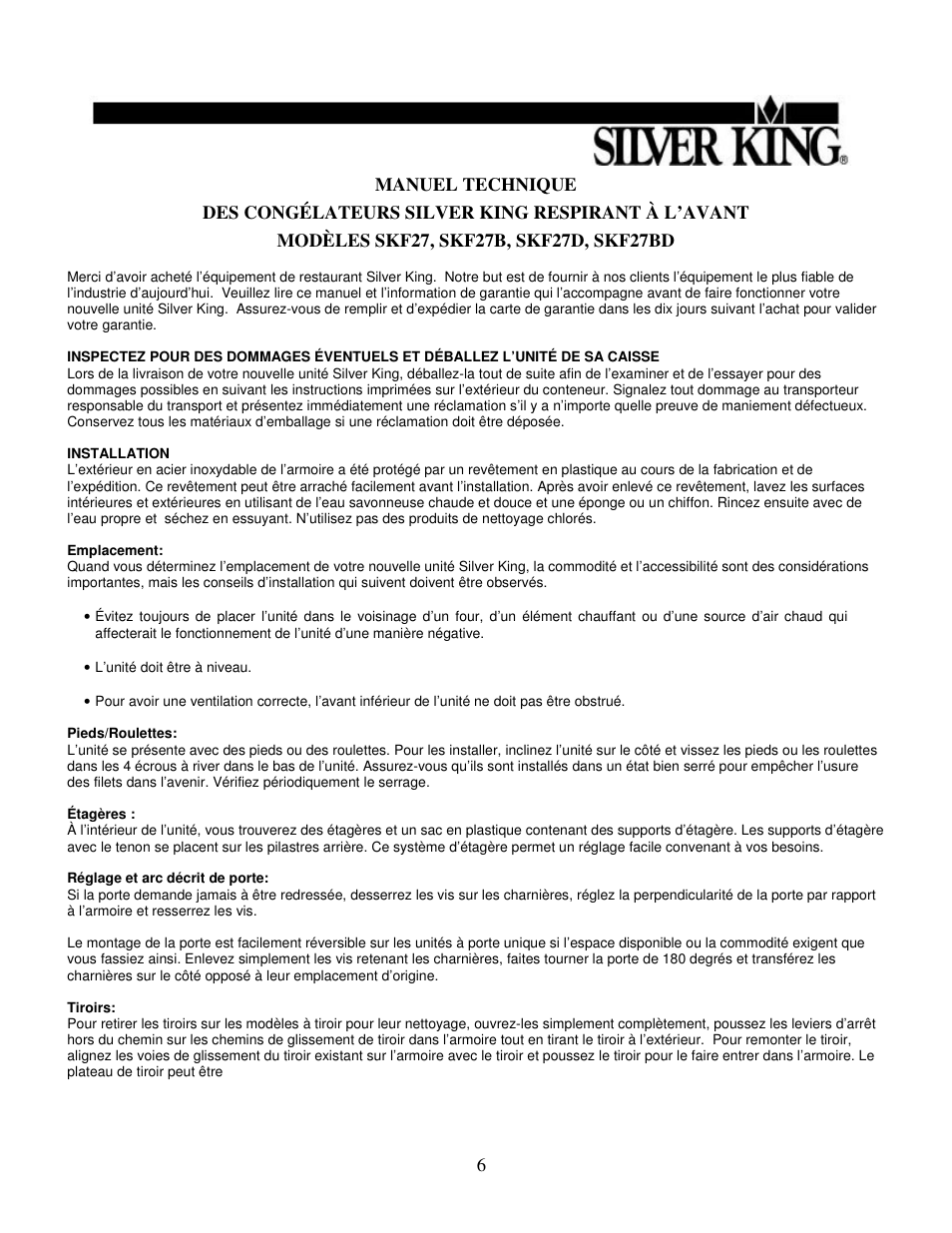 Silver King SKF27 User Manual | Page 7 / 13