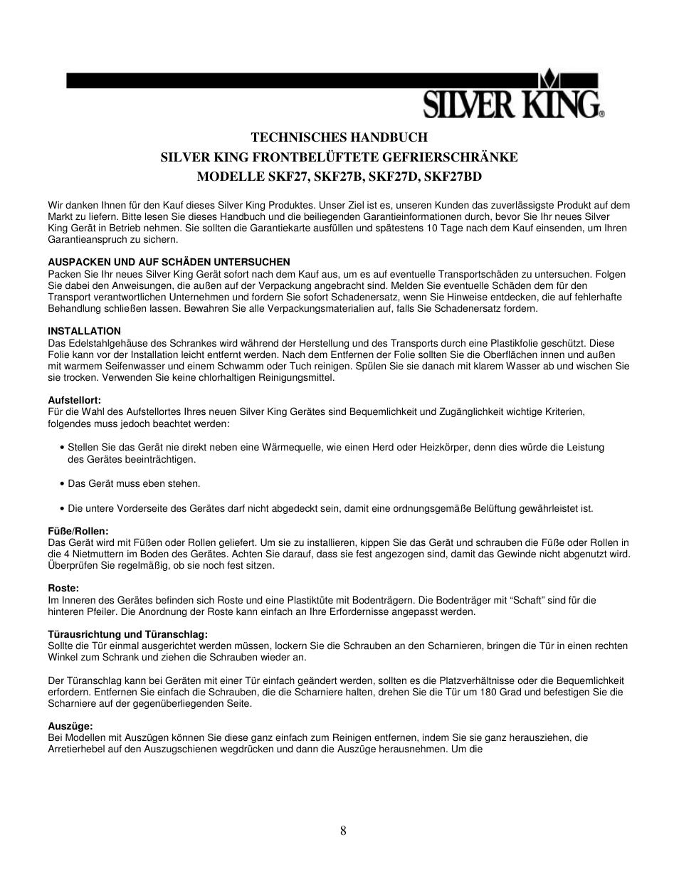 Silver King SKF27 User Manual | Page 9 / 13