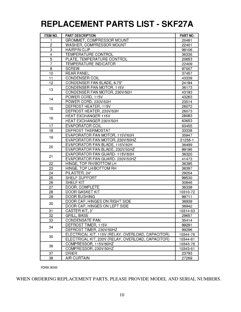 Silver King SKF27ABD User Manual | Page 11 / 12