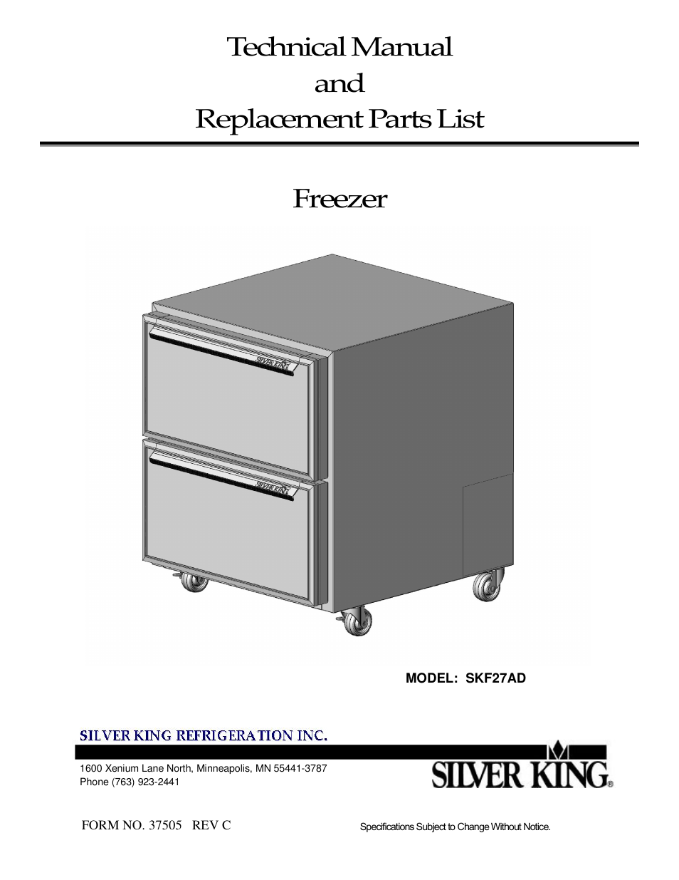 Silver King SKF27AD User Manual | 6 pages