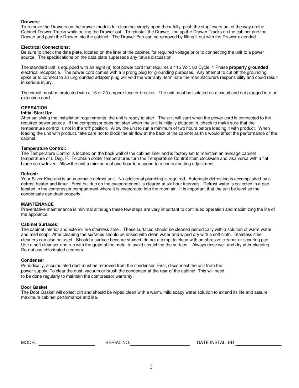 Silver King SKF27AGB/CFRL User Manual | Page 3 / 12