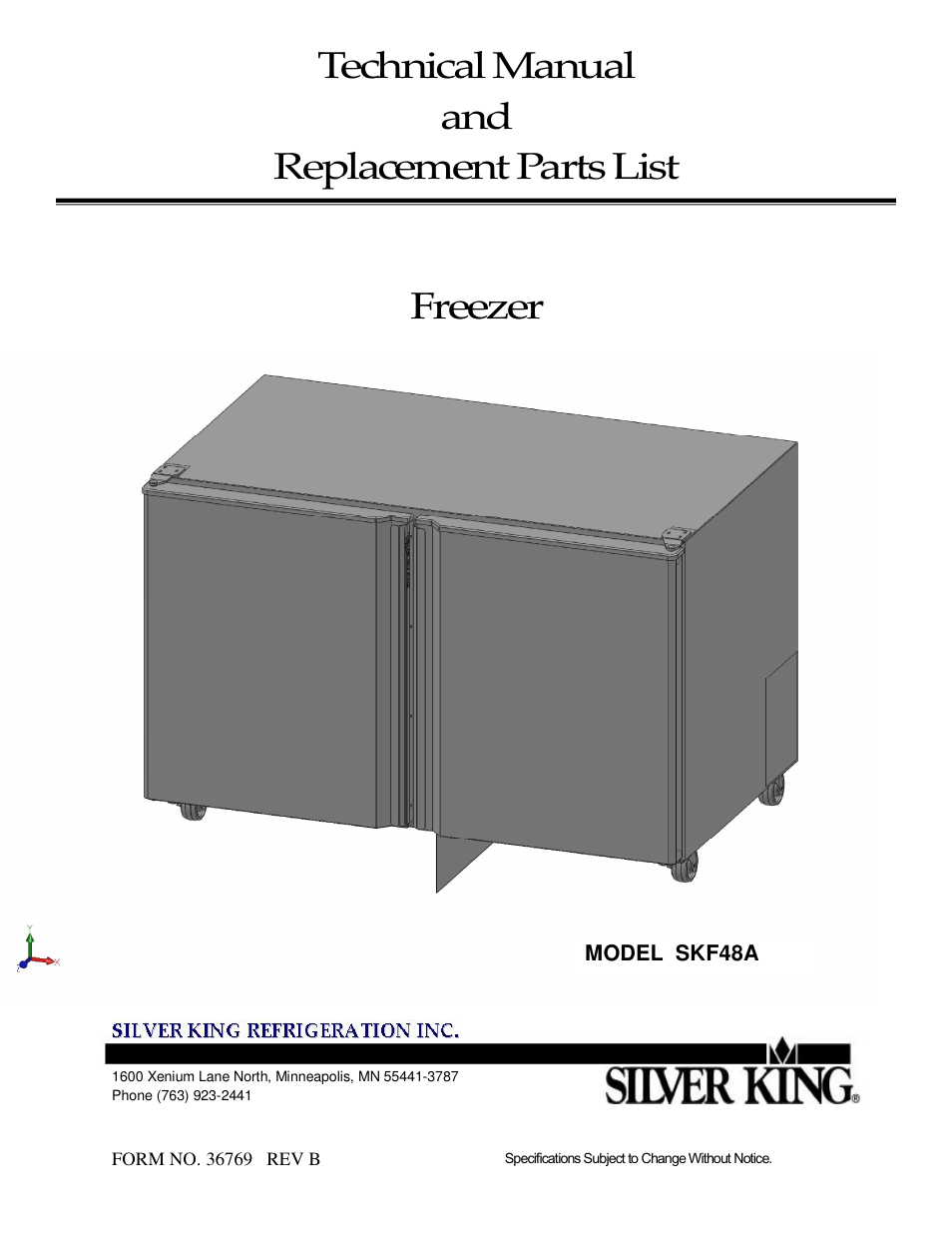 Silver King SKF48A User Manual | 13 pages