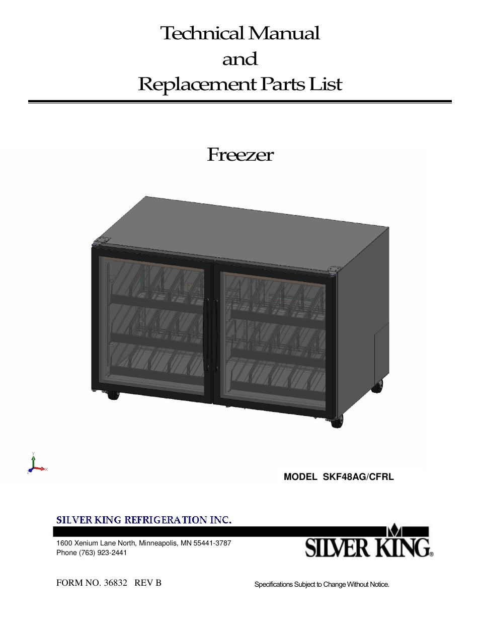 Silver King SKF48AG/CFRL User Manual | 15 pages