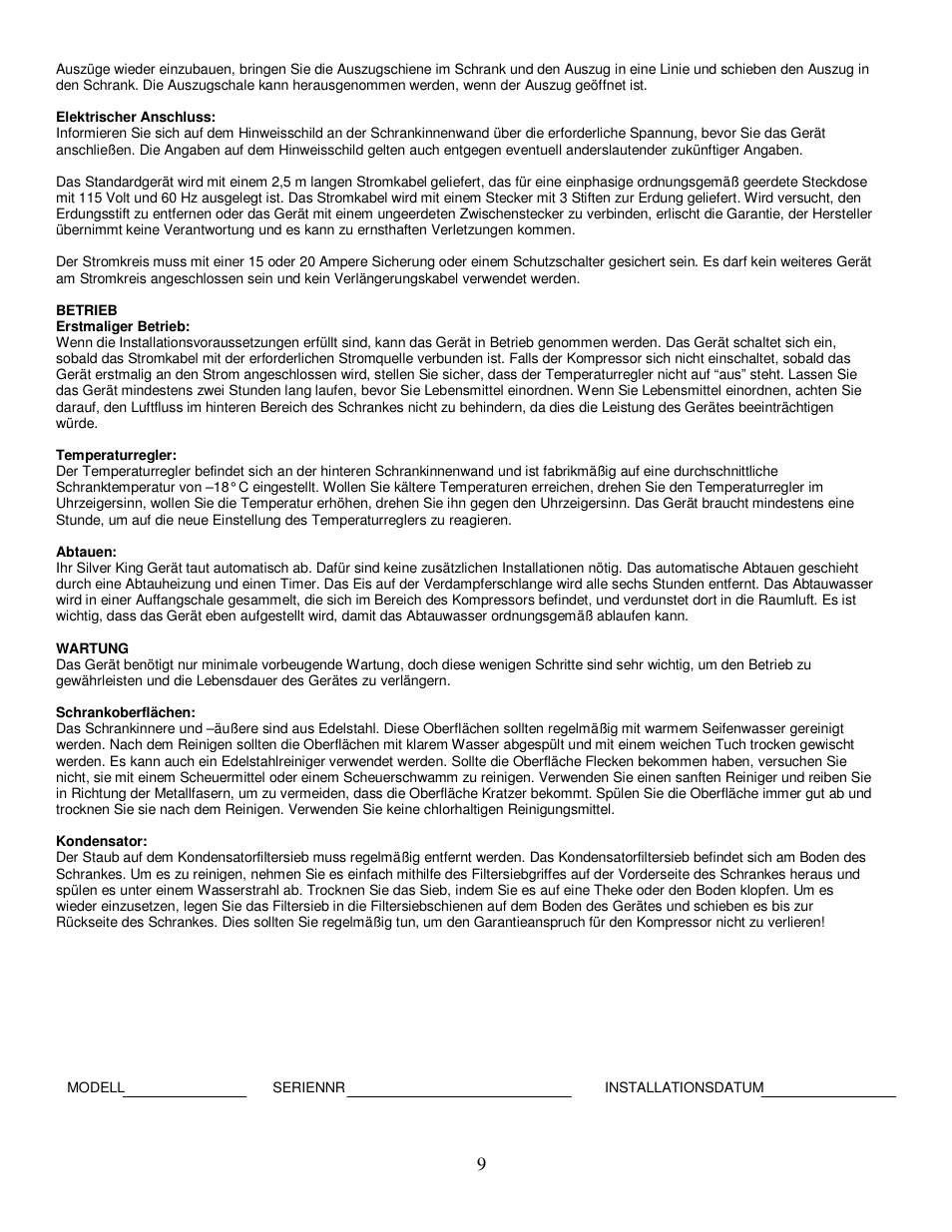 Silver King SKF48AG/CFRL User Manual | Page 10 / 15