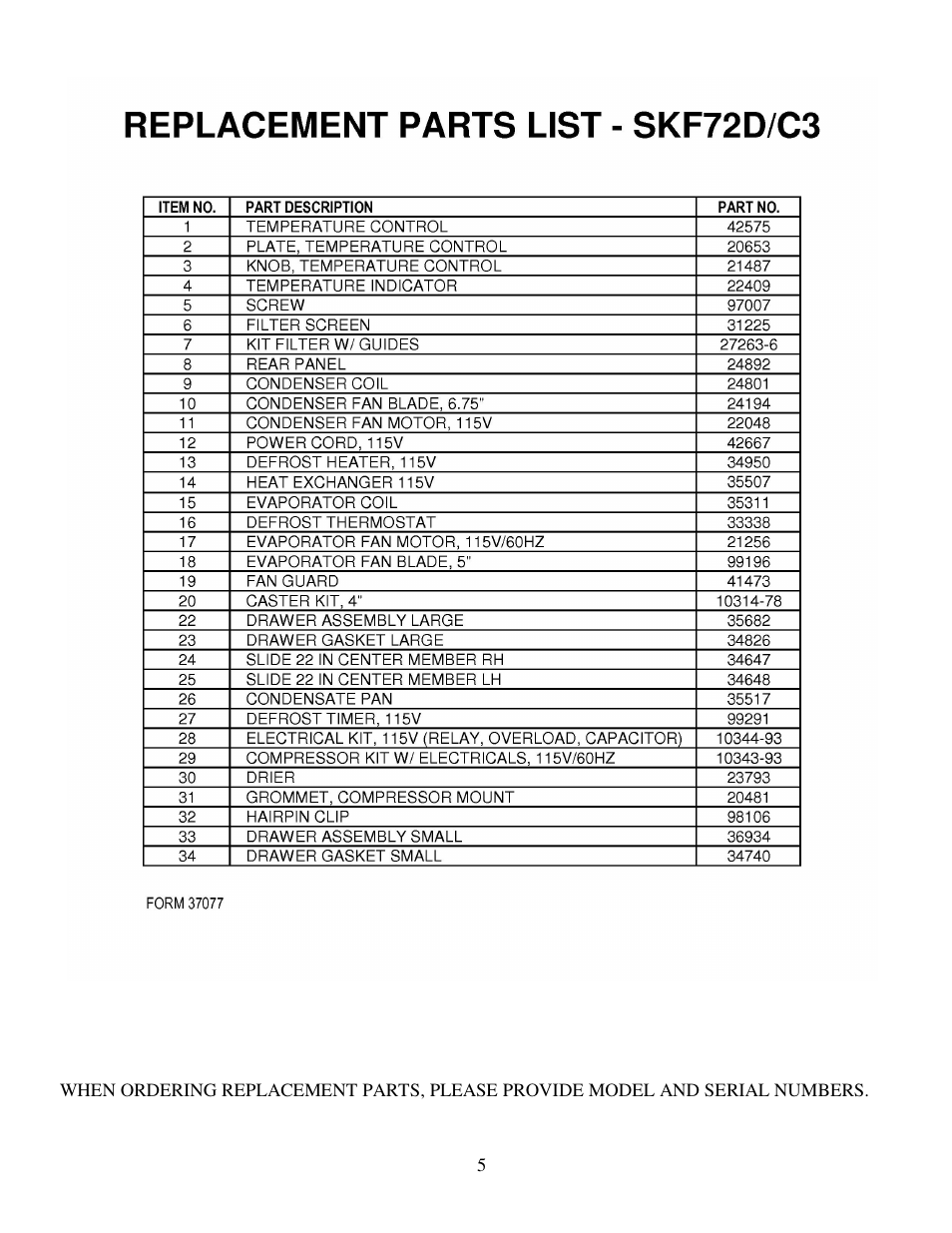 Silver King SKF72D/C3 User Manual | Page 6 / 7