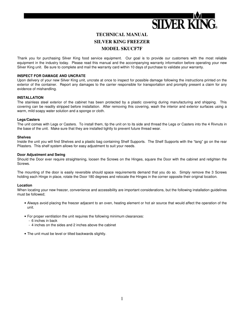 Silver King SKUCF7F User Manual | Page 2 / 12