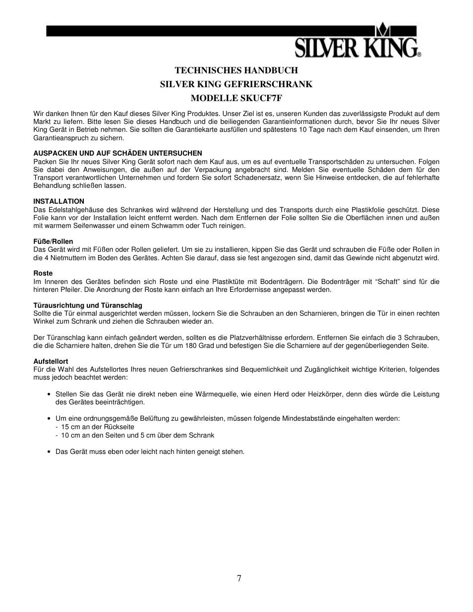 Silver King SKUCF7F User Manual | Page 8 / 12
