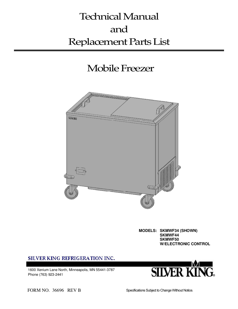 Silver King SKMWF50 W/ELECTRONIC CONTROL User Manual | 12 pages