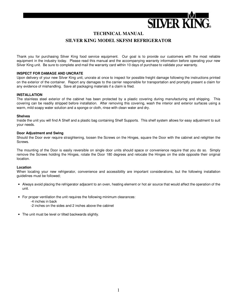 Silver King SKFSM User Manual | Page 2 / 8