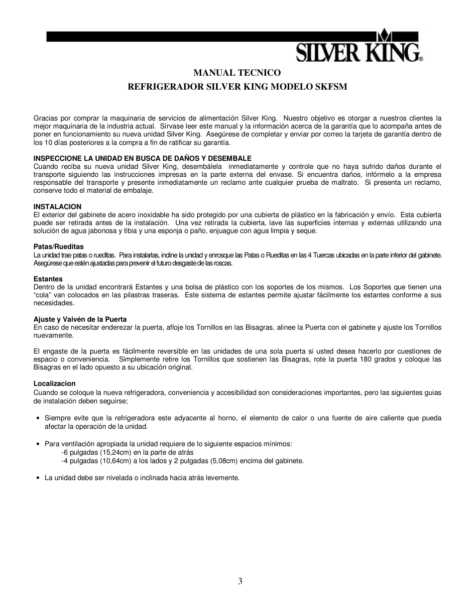 Silver King SKFSM User Manual | Page 4 / 8