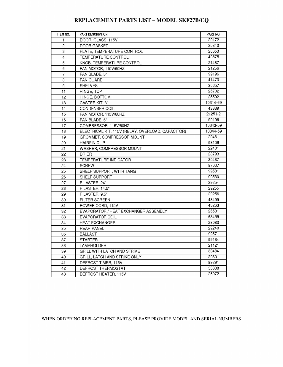 Silver King SKF27B/CQ User Manual | Page 5 / 6