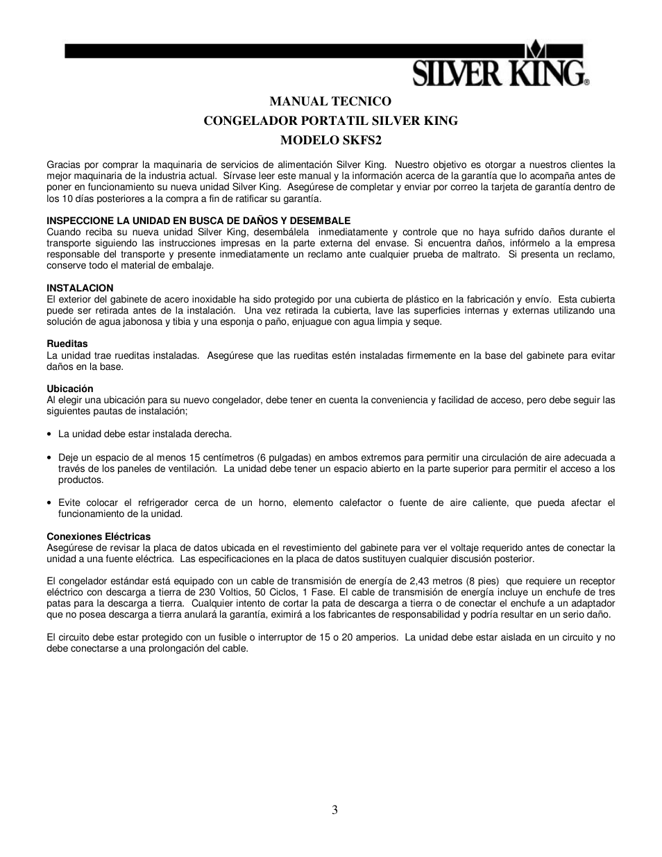 Silver King SKFS2 User Manual | Page 4 / 8