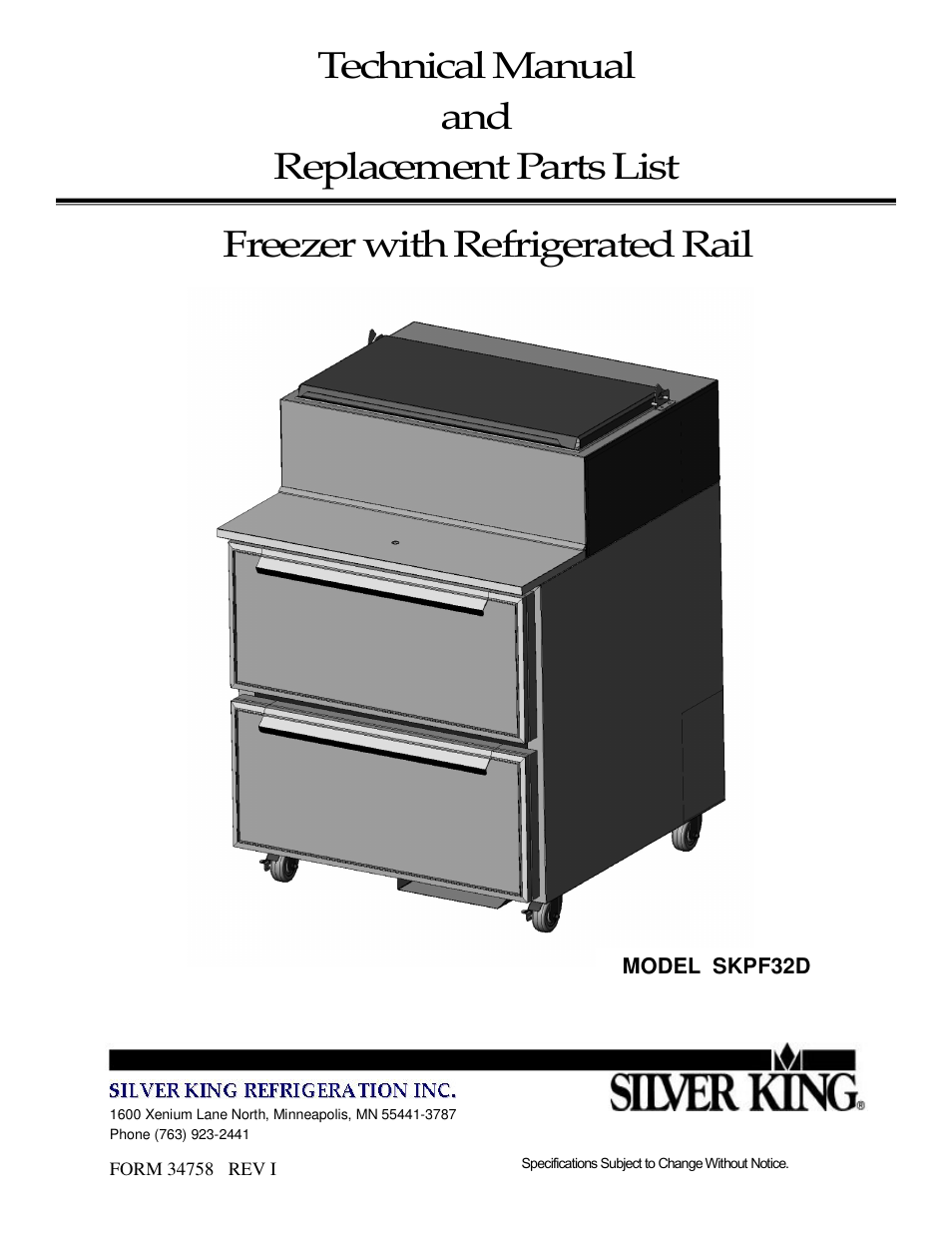 Silver King SKPF32D User Manual | 7 pages