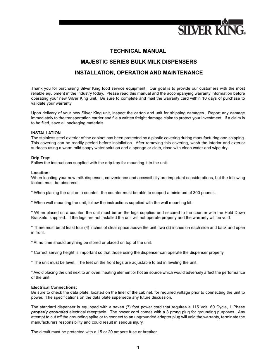 Silver King SK15MAJ User Manual | Page 2 / 12