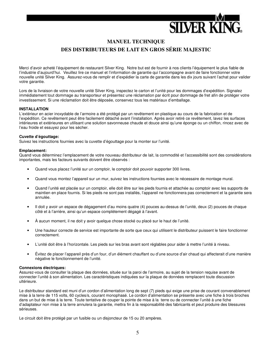 Silver King SK18MAJ User Manual | Page 6 / 12