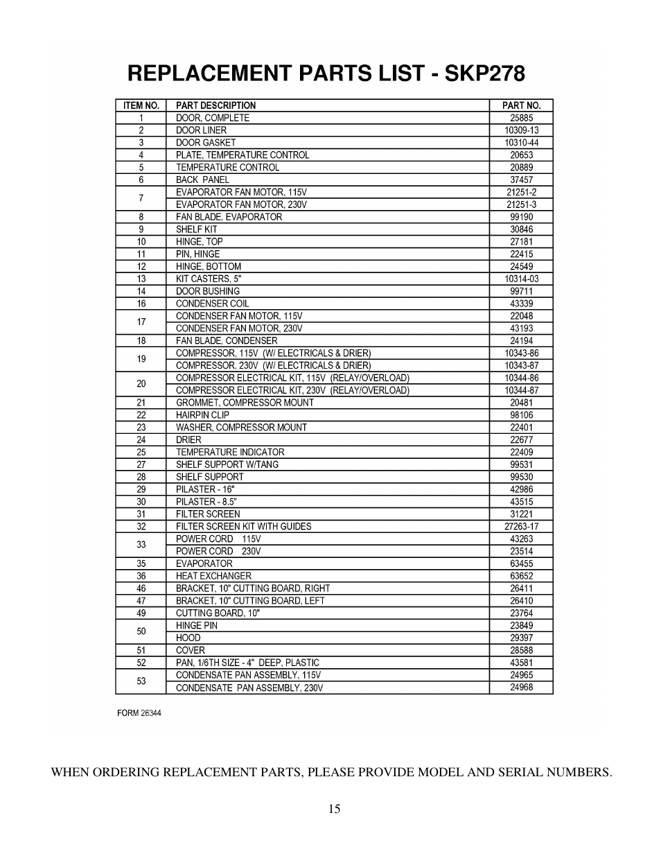 Silver King SKP278 User Manual | Page 16 / 17