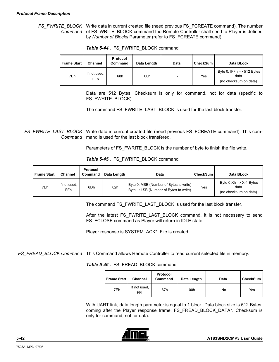 Atmel AT83SND2C MP3 User Manual | Page 46 / 66