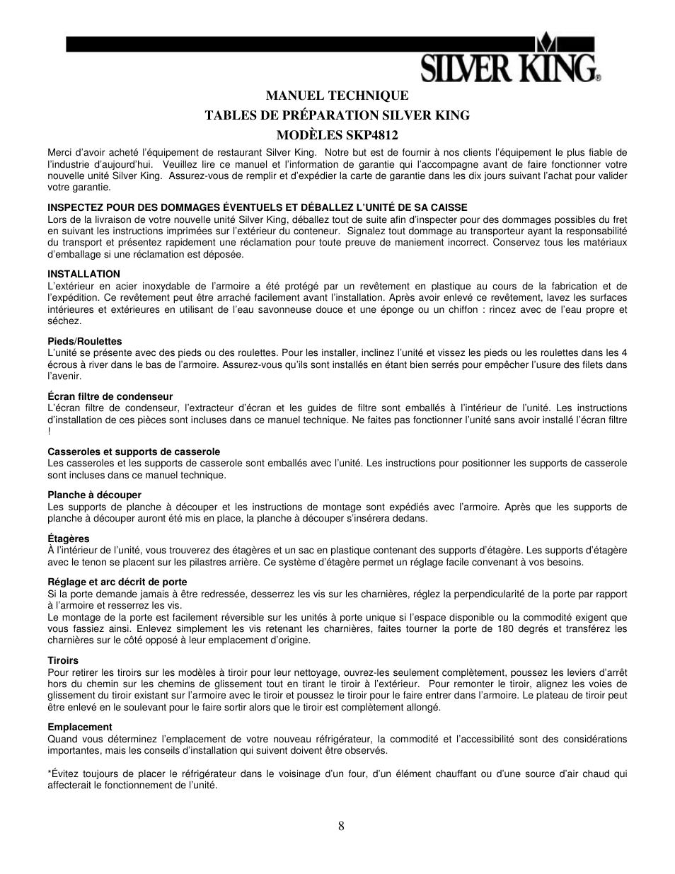 Silver King SKP4812 User Manual | Page 9 / 17
