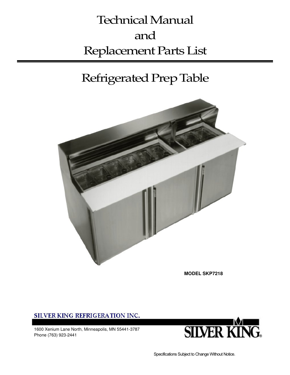 Silver King SKP7218 User Manual | 17 pages