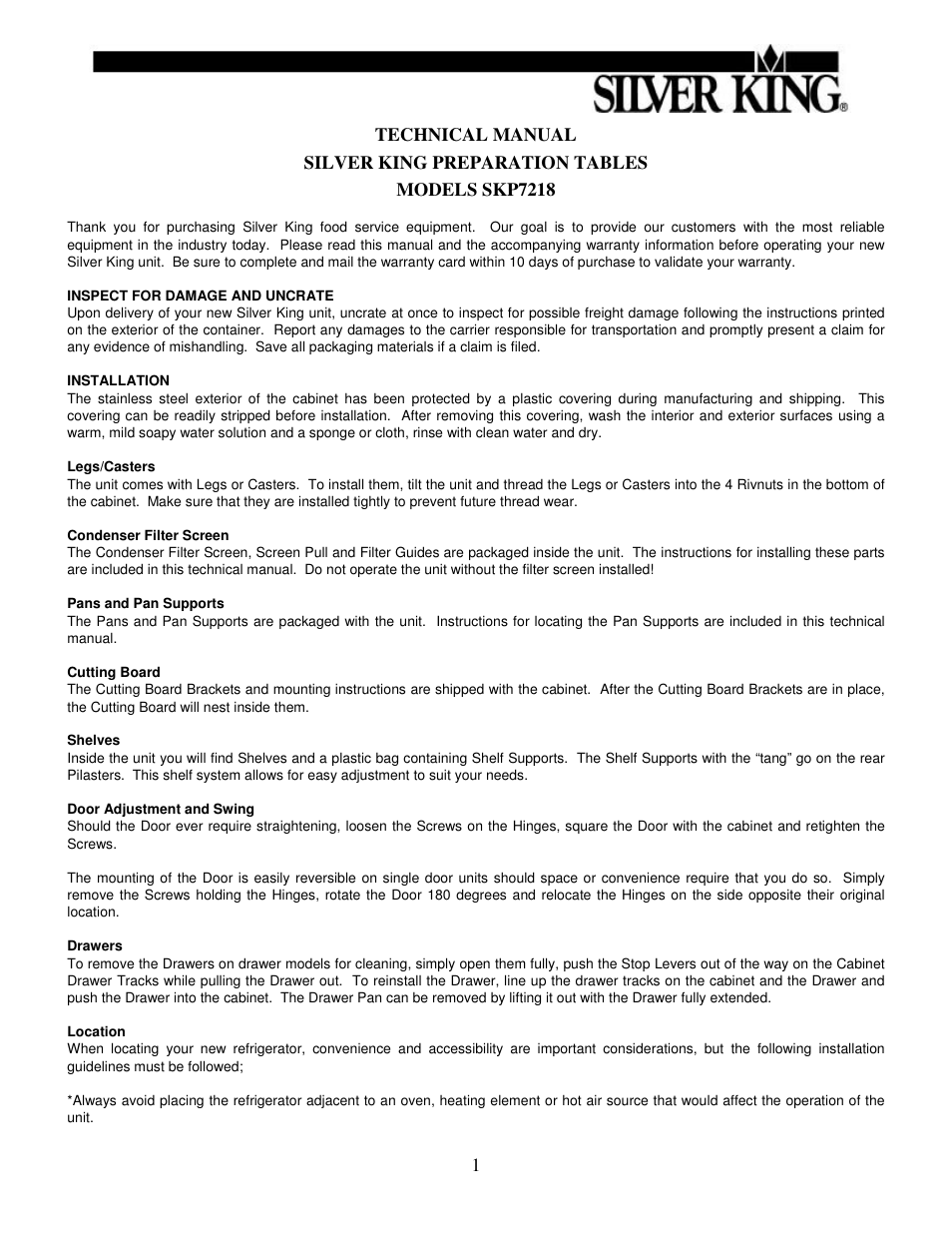 Silver King SKP7218 User Manual | Page 2 / 17