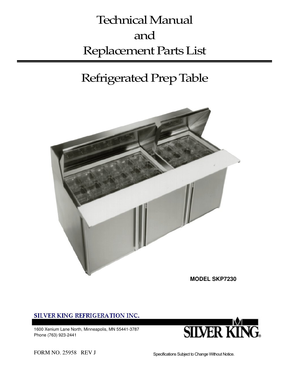 Silver King SKP7230 User Manual | 17 pages