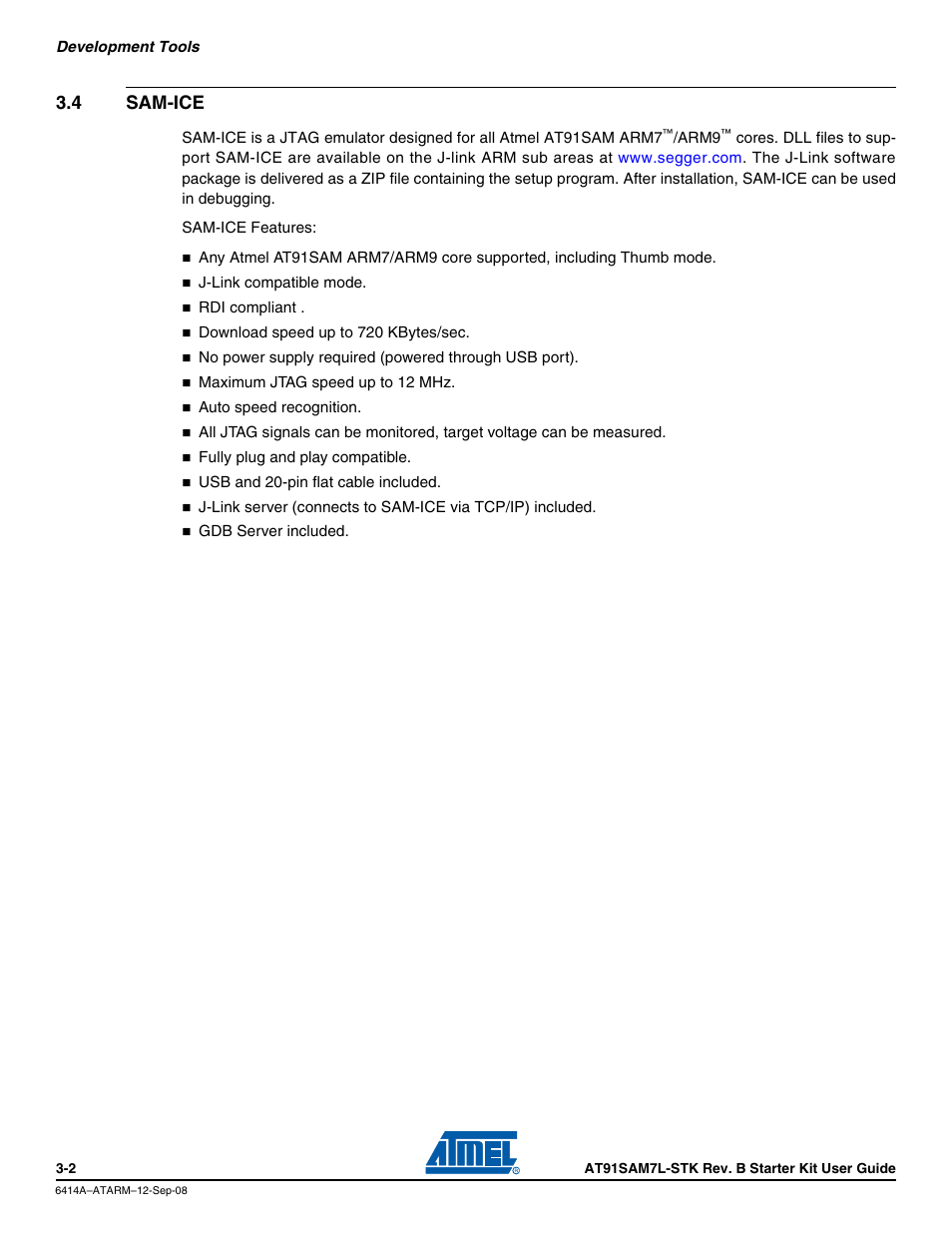 4 sam-ice, Sam-ice -2 | Atmel AT91SAM7L-STK User Manual | Page 12 / 40