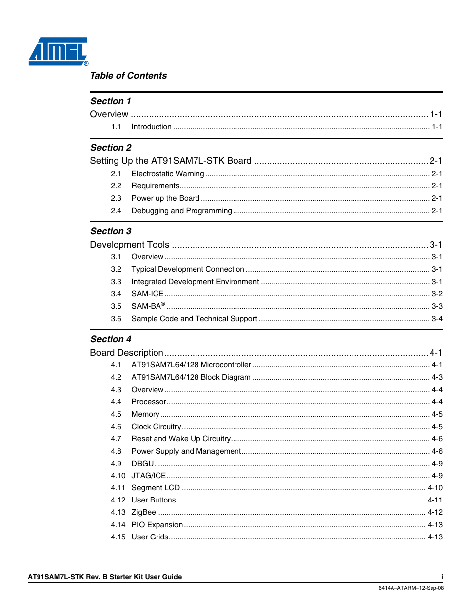 Atmel AT91SAM7L-STK User Manual | Page 3 / 40