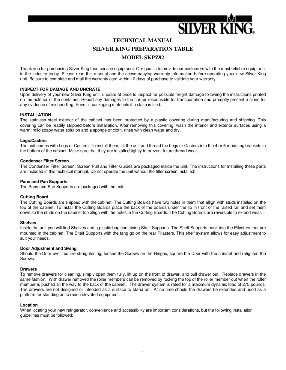 Silver King SKPZ92 User Manual | Page 2 / 14