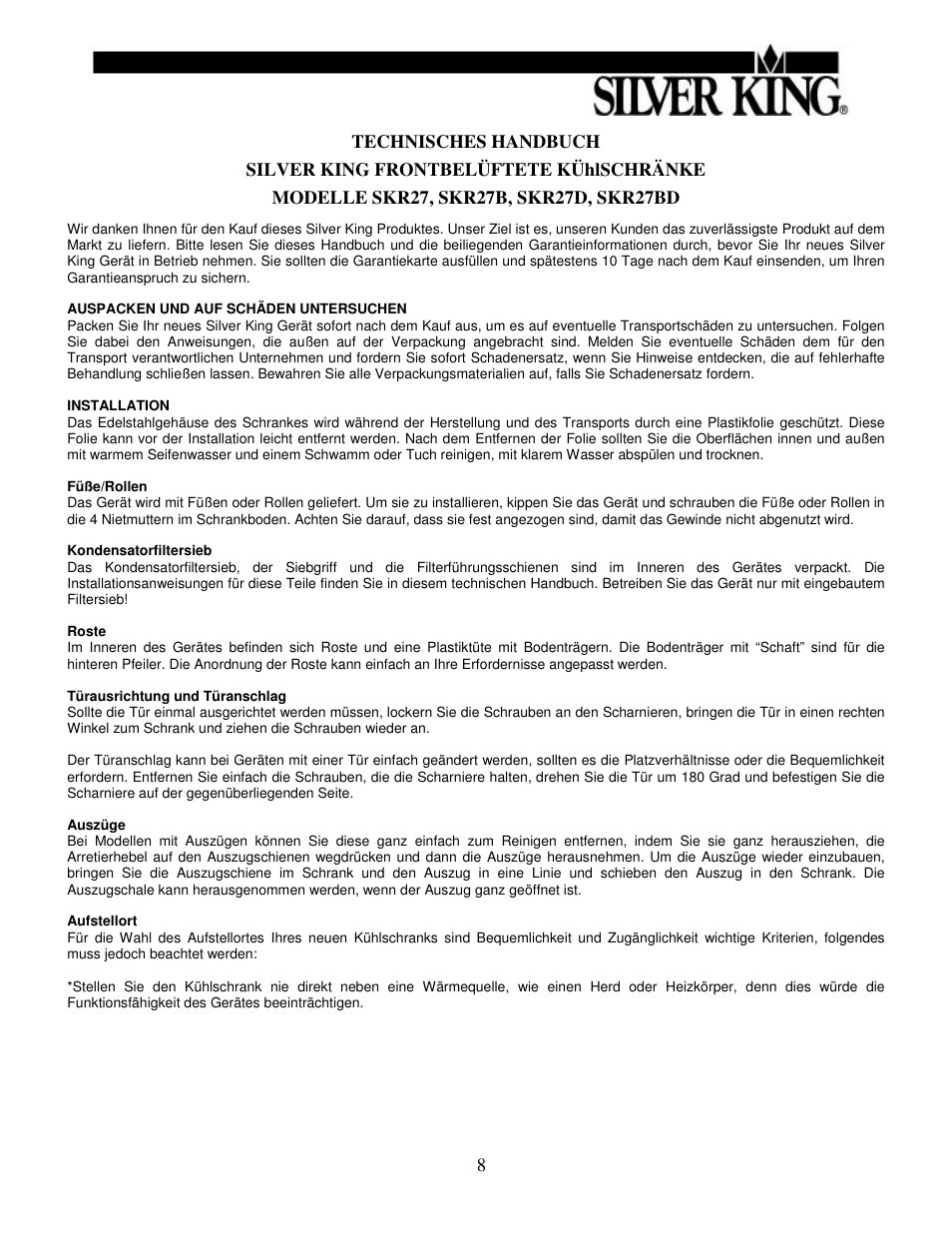 Silver King SKR27 User Manual | Page 9 / 13