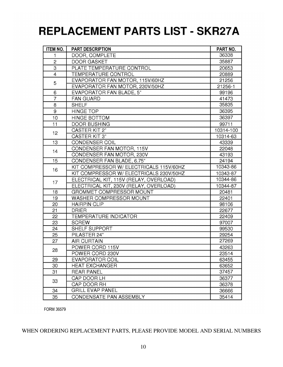 Silver King SKR27A User Manual | Page 11 / 12