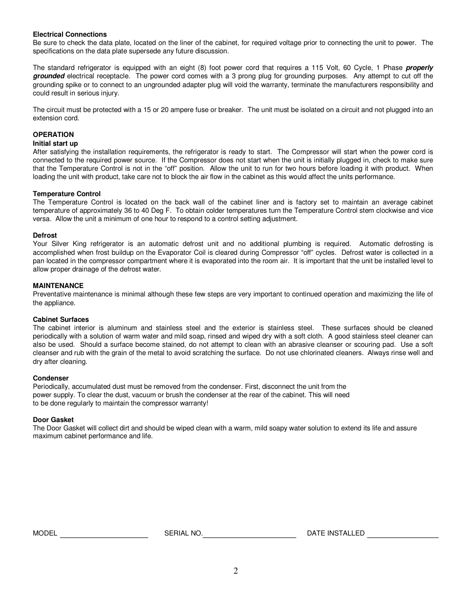 Silver King SKR27A/CW User Manual | Page 3 / 12