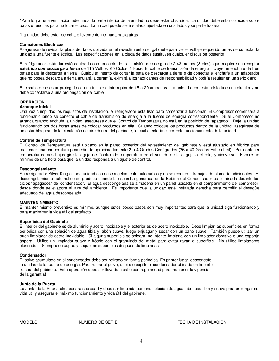 Silver King SKR27A/CW User Manual | Page 5 / 12