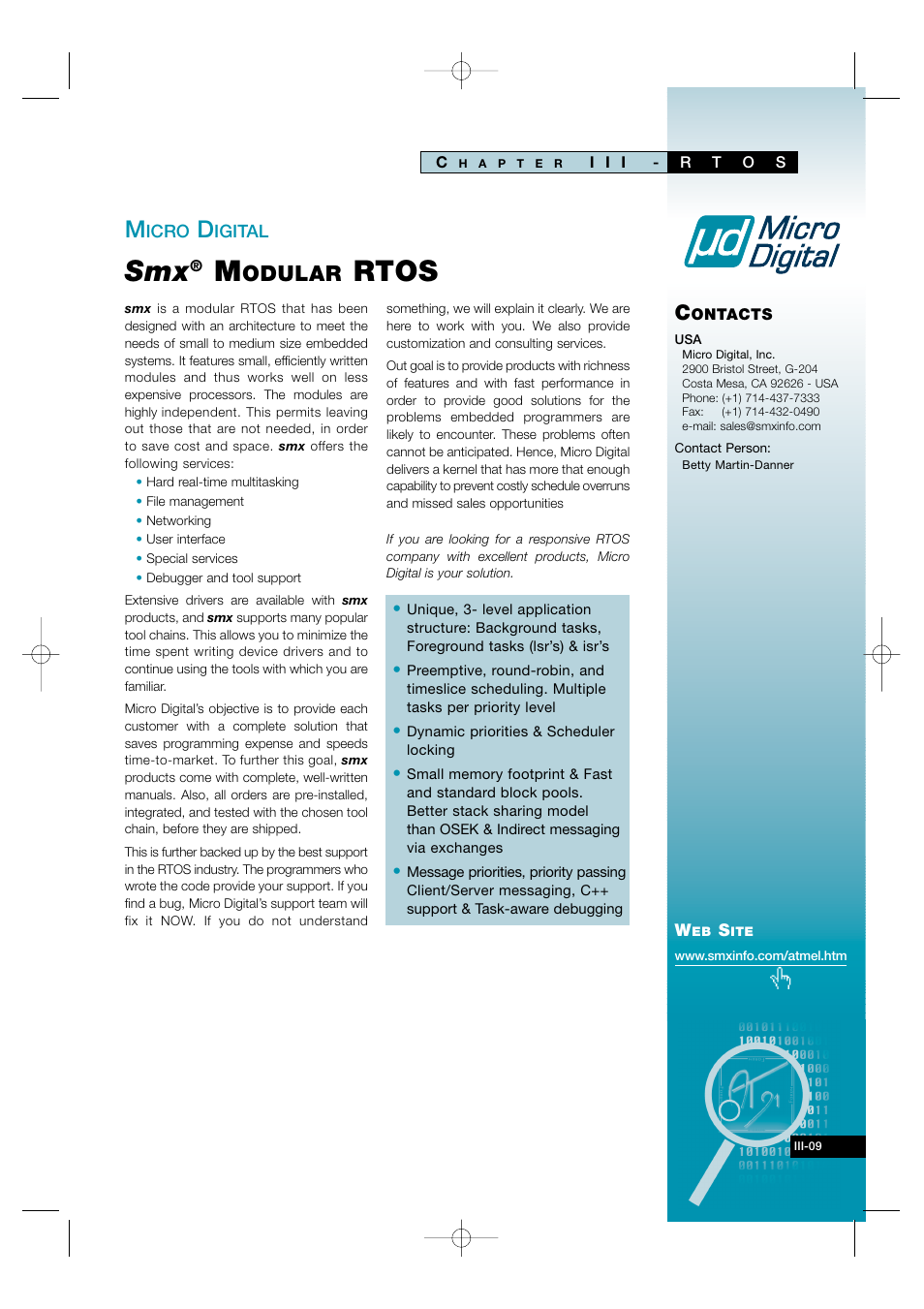 Iii-09, Rtos, Odular | Atmel AT91 User Manual | Page 38 / 62