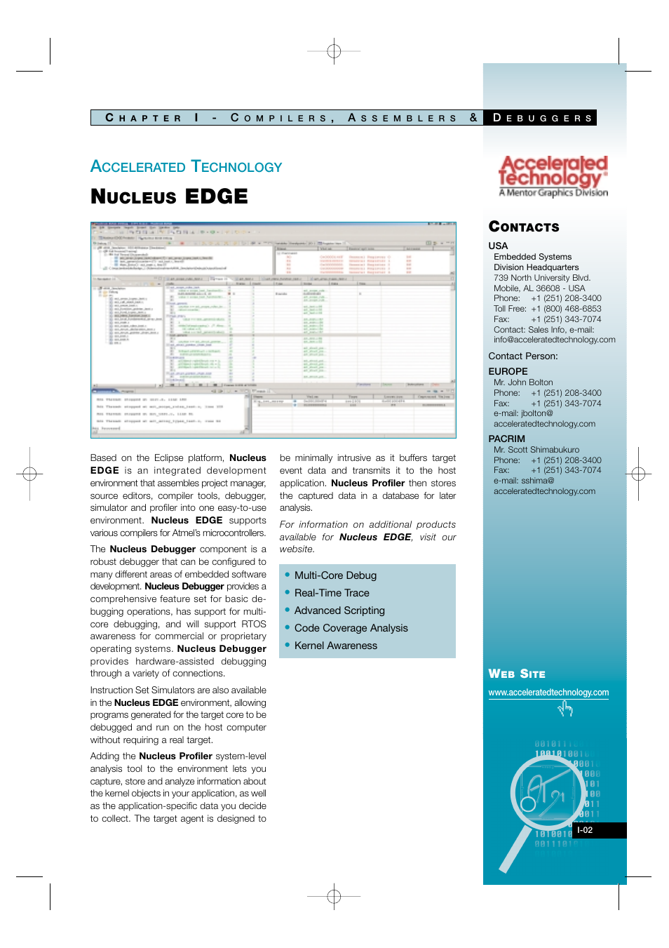 I-02, Edge, Ucleus | Atmel AT91 User Manual | Page 5 / 62