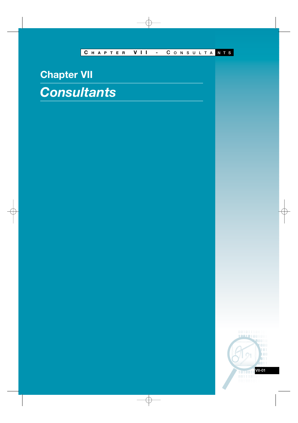 Vii-01, Consultants, Chapter vii | Atmel AT91 User Manual | Page 60 / 62