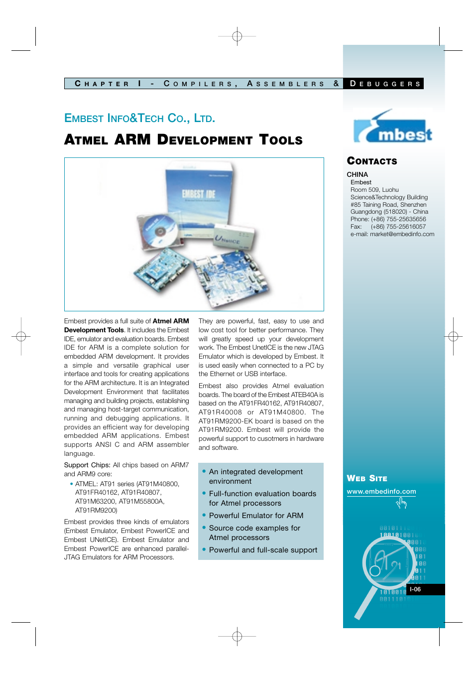 I-06, Arm d, Tmel | Evelopment, Ools | Atmel AT91 User Manual | Page 9 / 62