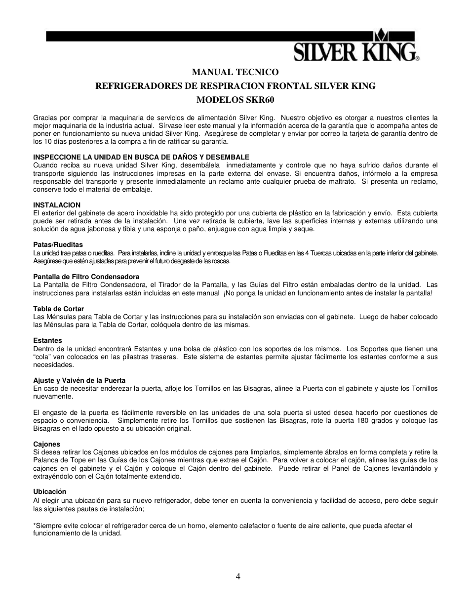 Silver King SKR60 User Manual | Page 5 / 13