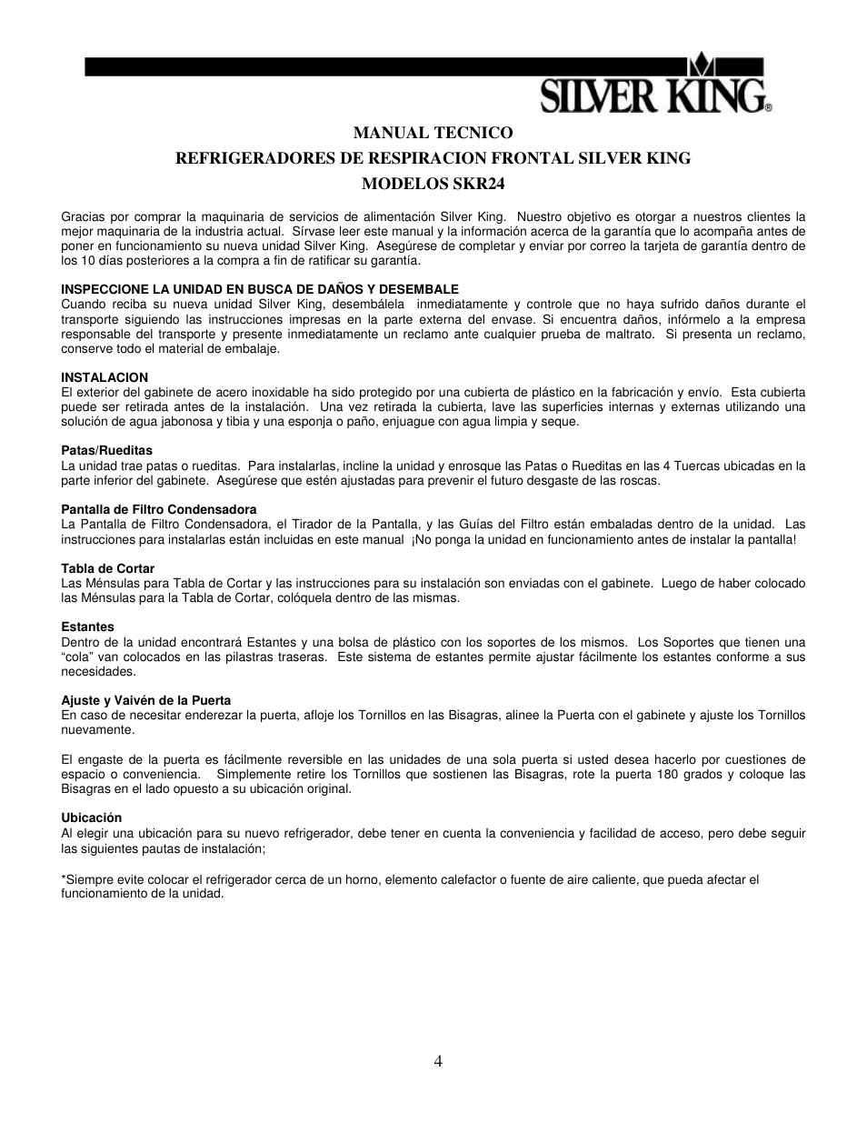 Silver King SKR24 User Manual | Page 5 / 13